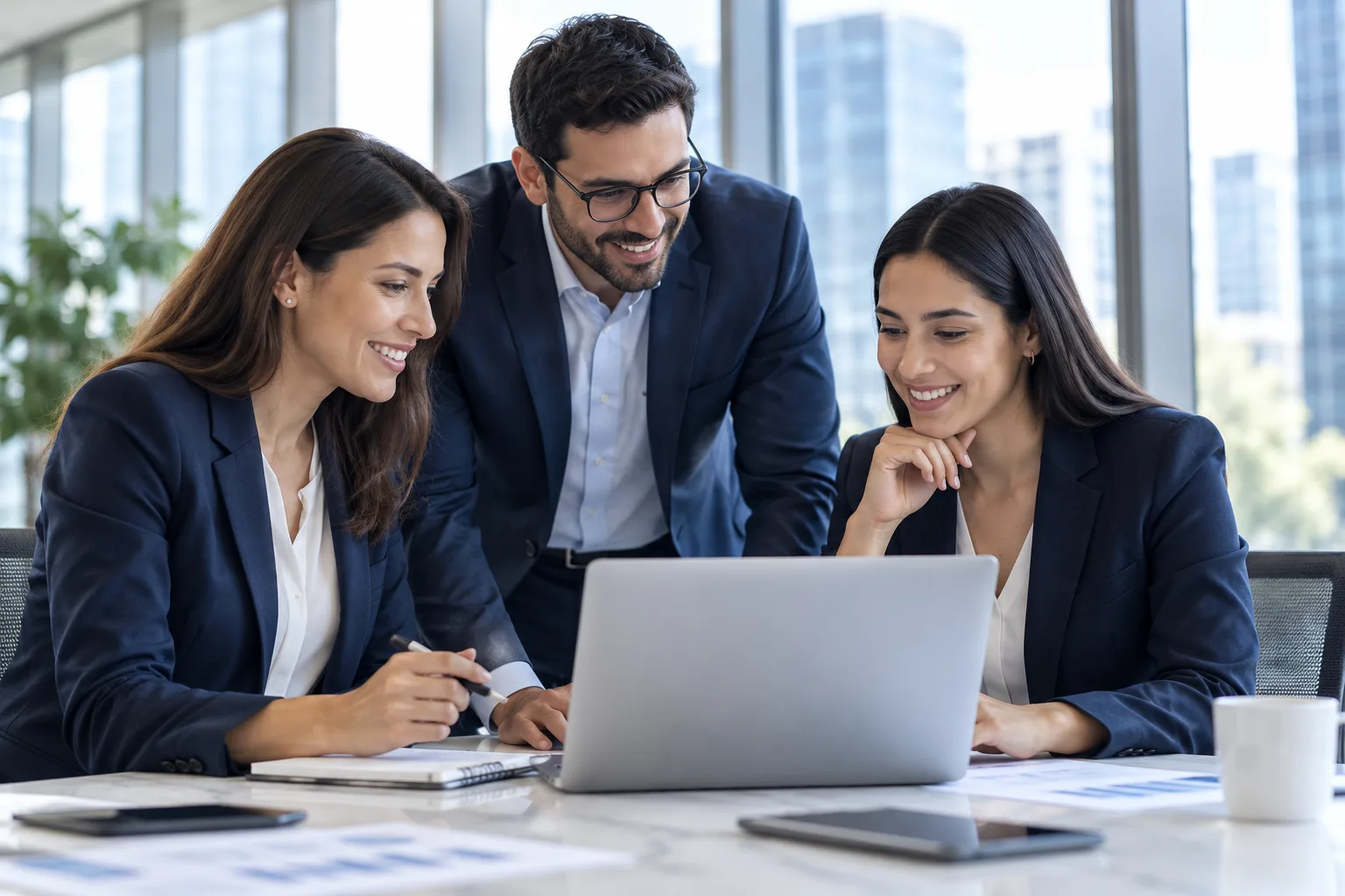 Sesión de colaboración para definir una estrategia empresarial